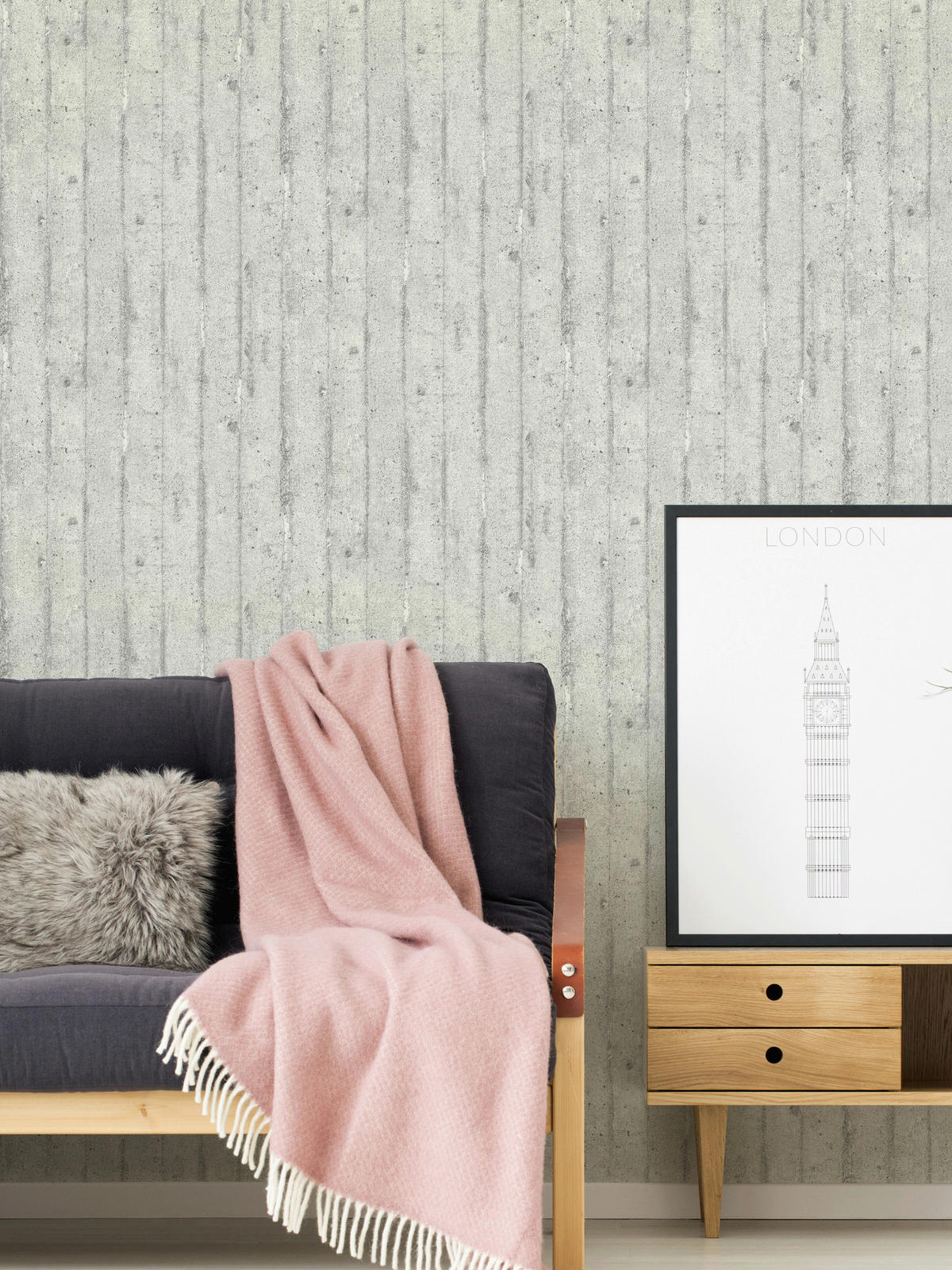 A.S.Creation Vliestapete grau B/H/D: ca. 53x1005x9 cm Vliestapete - grau (9,00/1005,00cm) - A.S.Creation