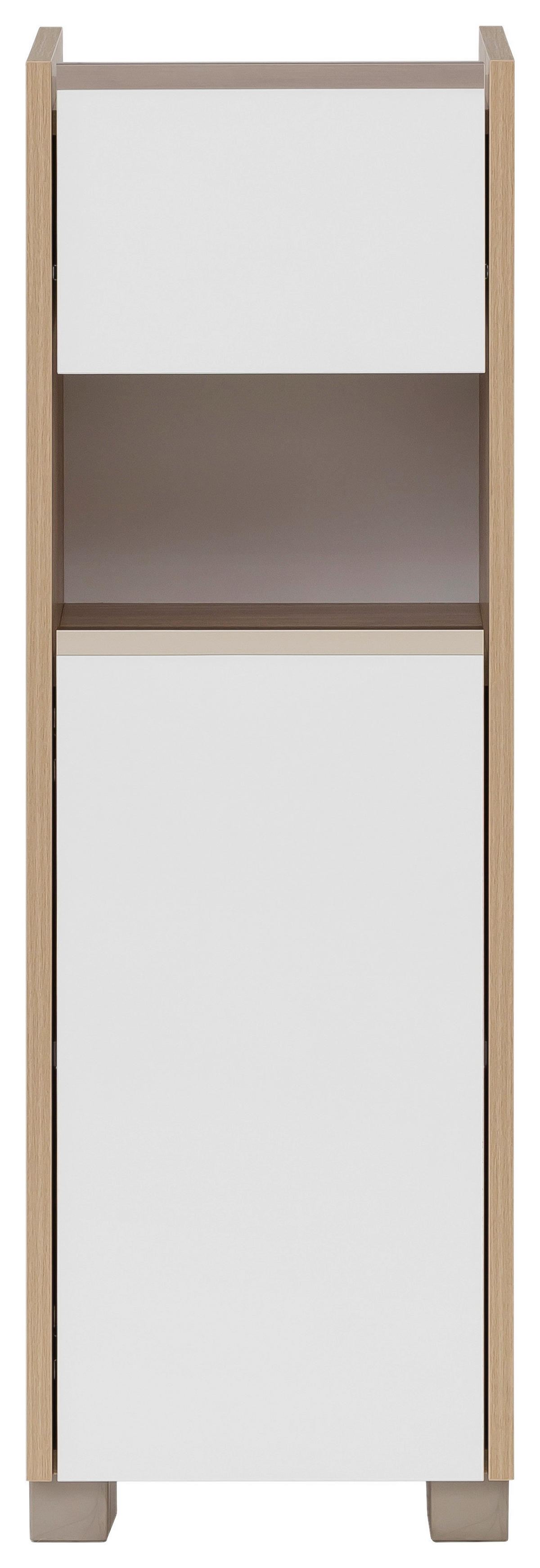 Midischrank Juba Eiche hell Nachbildung weiß B/H/T: ca. 30,2x94,7x33 cm Juba - Eiche/weiß (30,20/94,70/33,00cm) - Möbelpartner