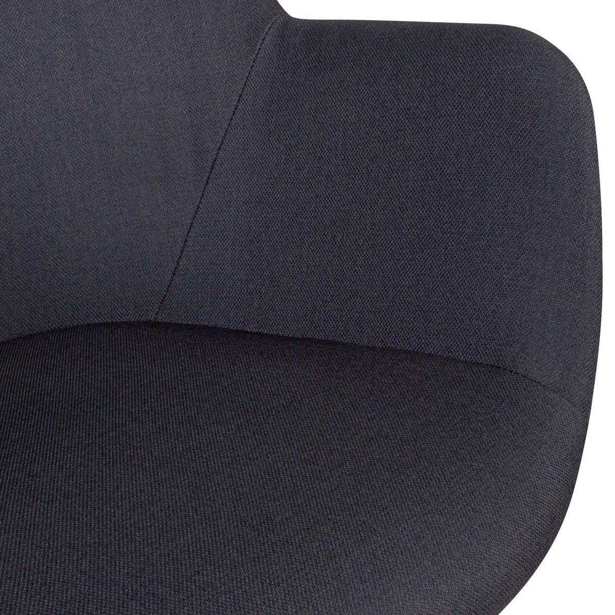 Stuhl anthrazit schwarz Stoff Echtholz B/H/T: ca. 54x85x58 cm Esszimmerstuhl - schwarz/anthrazit (54,00/85,00/58,00cm) - Wohnling
