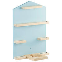 HAMA Wandregal für Hörspielfiguren blau Holzregal-Haus_für_Hörspielbox - blau (31,00/7,00/44,00cm) - HAMA