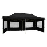 VCM Faltpavillon PROFI schwarz Polyester-Mischgewebe B/T/L: ca. 600x300x600 cm PROFI - schwarz (600,00/600,00cm) - VCM