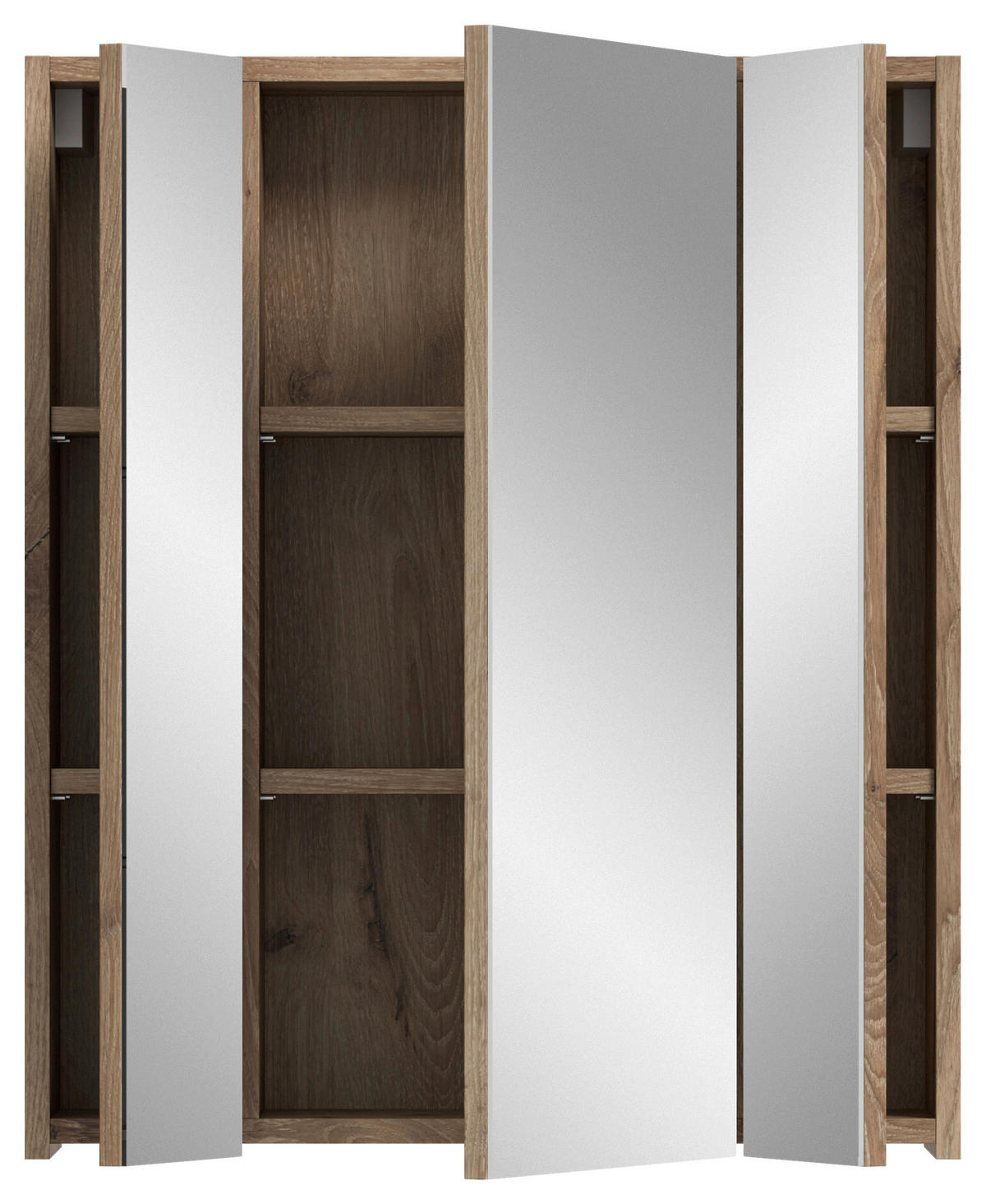 Spiegelschrank Ice Nox Oak Nachbildung schwarz matt B/H/T: ca. 60x70x18 cm Ice - schwarz (60,00/70,00/18,00cm) - xonox.home