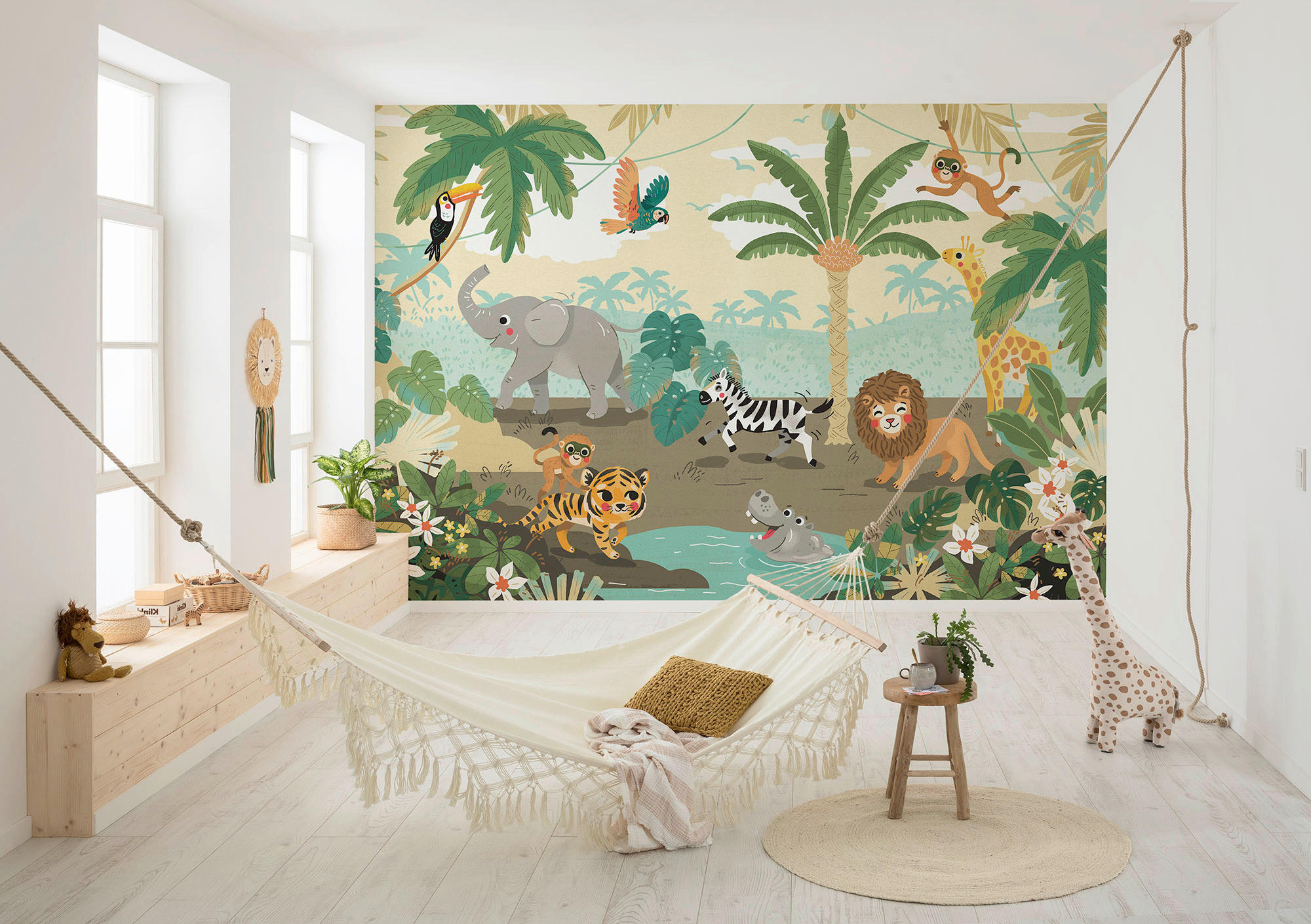 Komar Fototapete Baby Safari B/L: ca. 350x250 cm Baby Safari - (350,00/250,00cm) - Komar