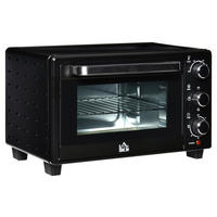HOMCOM Küchengerät 800-085V90 schwarz Polypropylen B/H/L: ca. 38,5x46x29 cm Minibackofen - schwarz/silber (29,00/38,50/46,00cm) - HOMCOM