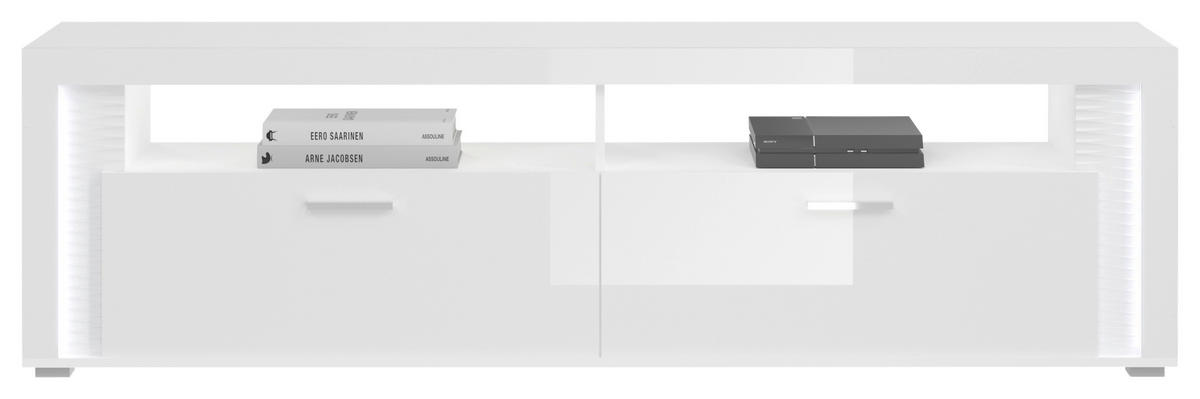 TV-Lowboard Skylight weiß weiß Hochglanz B/H/T: ca. 201x58x46 cm Skylight - weiß (201,00/58,00/46,00cm)