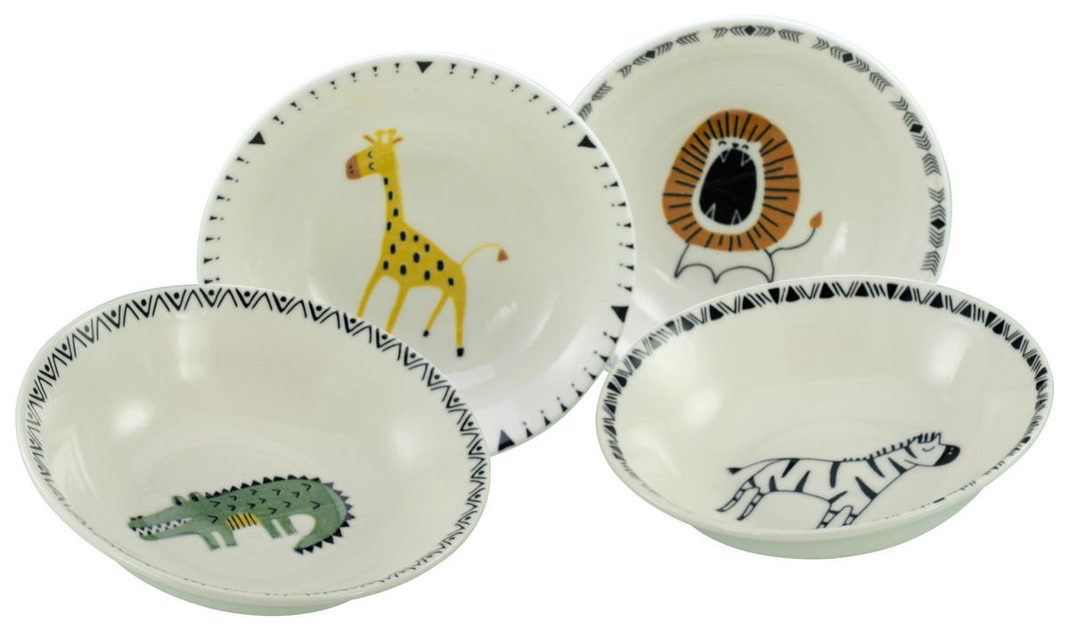 CreaTable Mehrzweckschalen Safari mehrfarbig Steinzeug D: ca. 18,6 cm Safari - mehrfarbig (18,60cm) - CreaTable