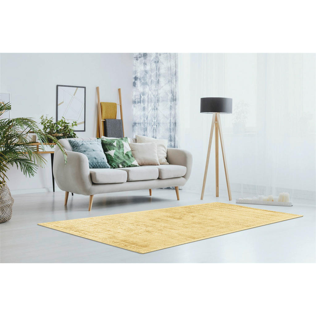 Thumbnail - Padiro Kurzflorteppich Karma 125 gold B/H/L: ca. 120x0,8x170 cm