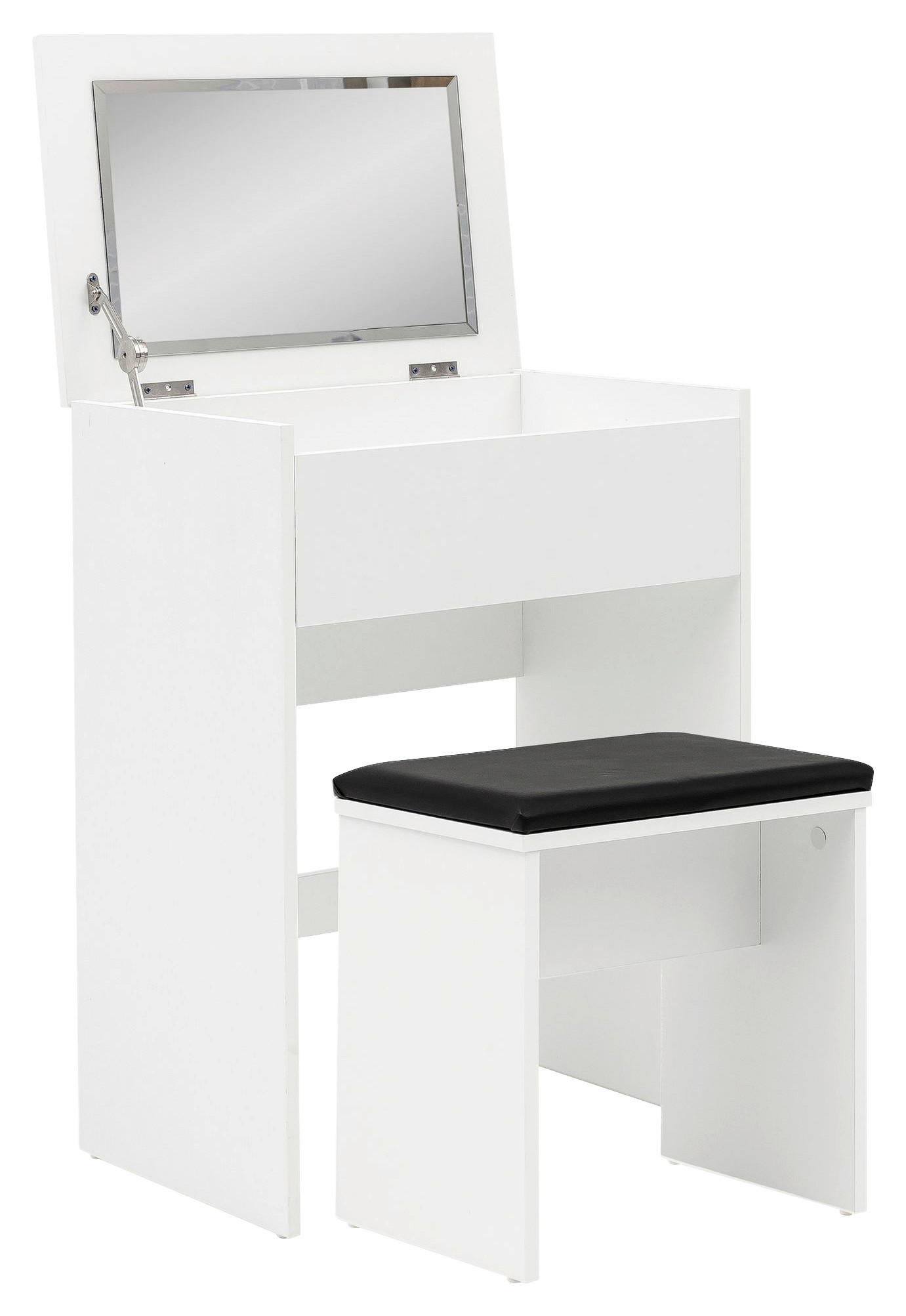 Schminktisch weiß B/H/T: ca. 60x81x40 cm Schminktisch - weiß (60,00/81,00/40,00cm) - Wohnling