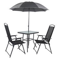 VCM Gartensitzgruppe anthrazit Stahl B/H/T: ca. 80x70x55 cm Gartensitzgruppe - anthrazit (80,00/70,00/55,00cm) - VCM