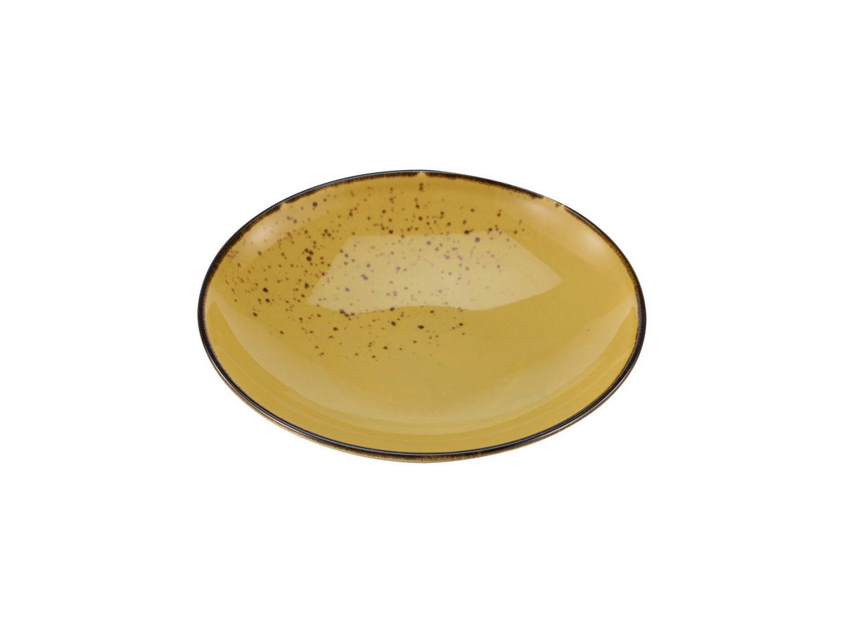 CreaTable Suppenteller NATURE COLLECTION curry Steinzeug D: ca. 22 cm NATURE COLLECTION - curry (22,00cm) - CreaTable