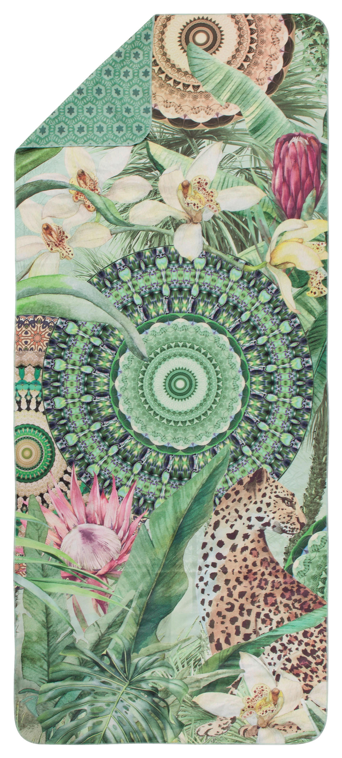 Strandtuch Abhita grün Polyester B/L: ca. 75x180 cm Abhita - grün (75,00/180,00cm) - HIP