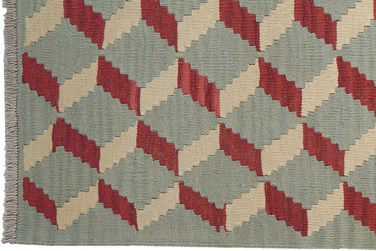 PersaTepp Teppich Kelim Gashgai beige B/H/L: ca. 87x1x300 cm Kelim Gashgai - beige/grün (300,00/87,00/1,00cm) - PersaTepp