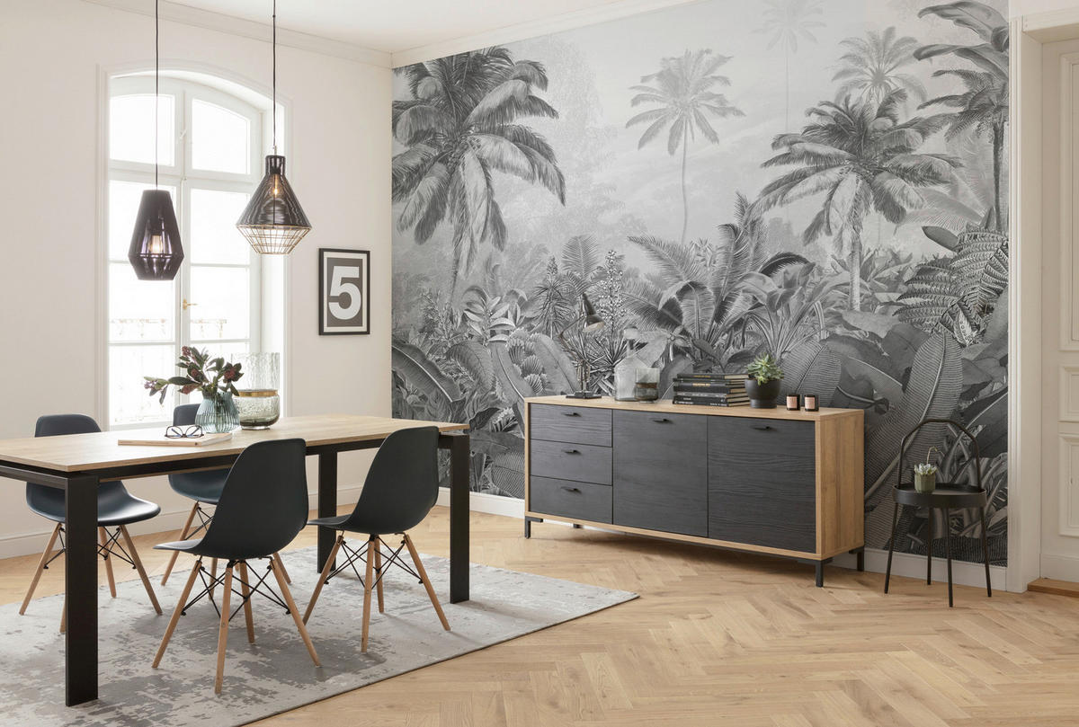 Komar Fototapete Amazonia Black & White B/L: ca. 400x250 cm Amazonia Black & White - (400,00/250,00cm) - Komar