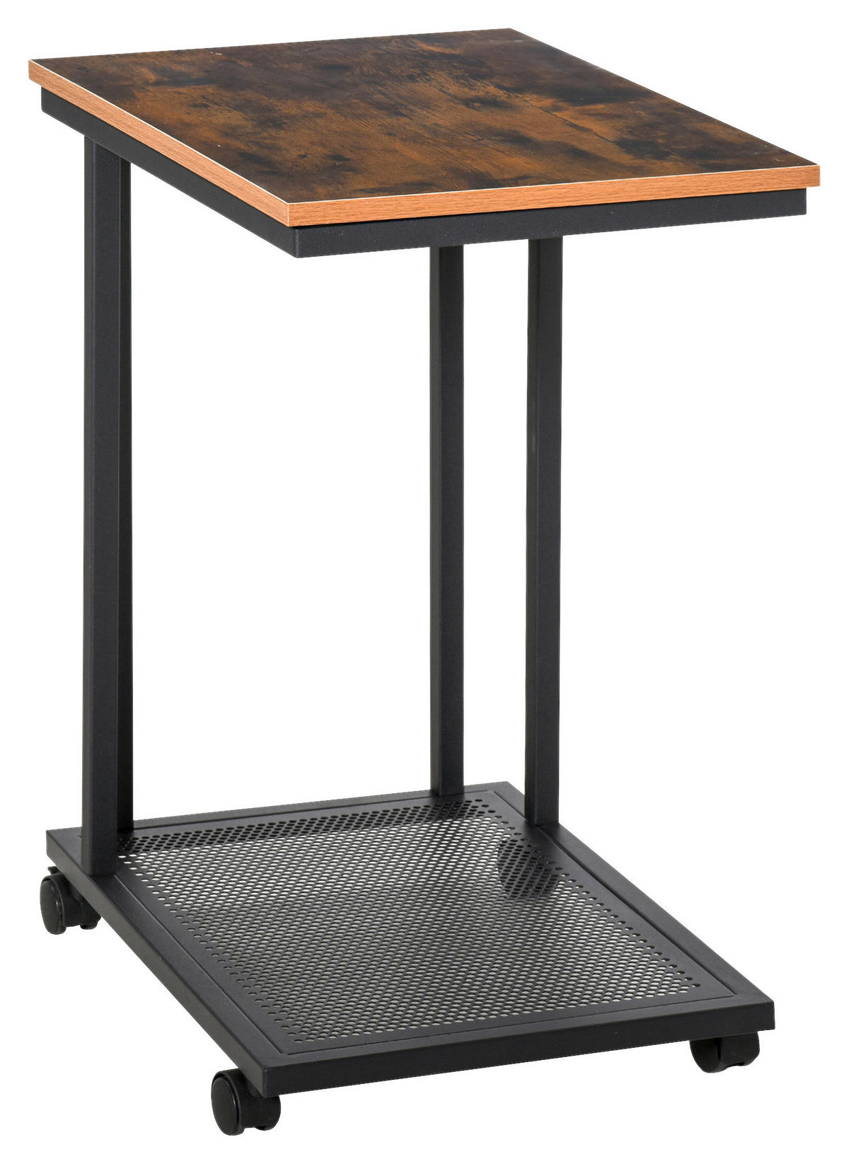 Beistelltisch 833-606 schwarz walnuss B/H/T: ca. 51x65x36 cm 833-606 - schwarz/walnuss (51,00/65,00/36,00cm) - HOMCOM