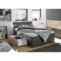 Bett Mars Graphit Montana Oak Nachbildung Liegefläche B/L: ca. 140x200 cm Mars - Graphit (145,00/97,00/216,00cm)