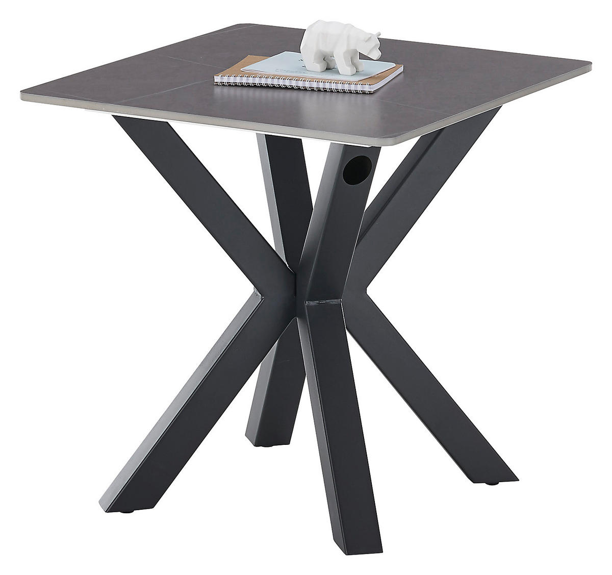 Couchtisch Janin grau B/H/T: ca. 55x55x55 cm Janin - schwarz/grau (55,00/55,00/55,00cm)