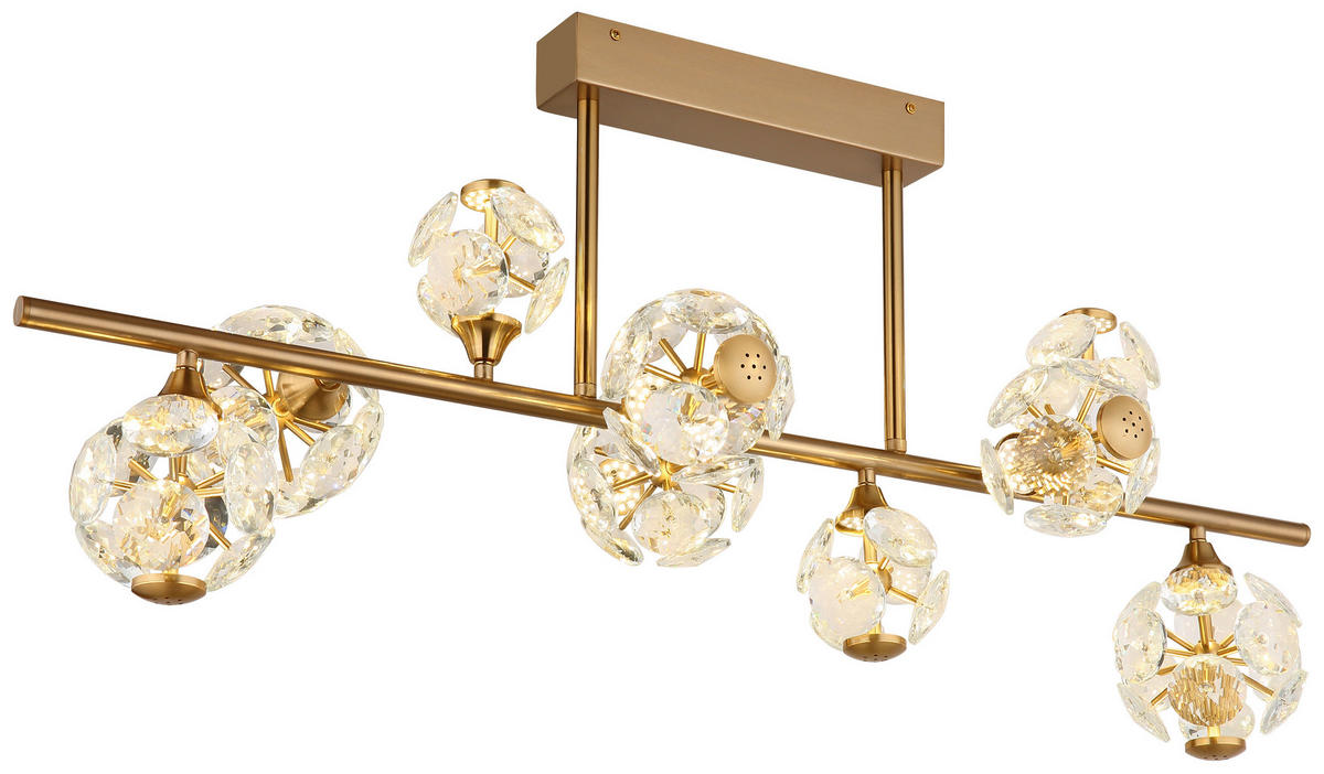 GLOBO Deckenleuchte klar gold Metall B/H/T/L: ca. 34,5x34,5x101x101 cm 1 Brennstellen VIRINA - klar/gold (101,00/34,50/34,50cm) - GLOBO