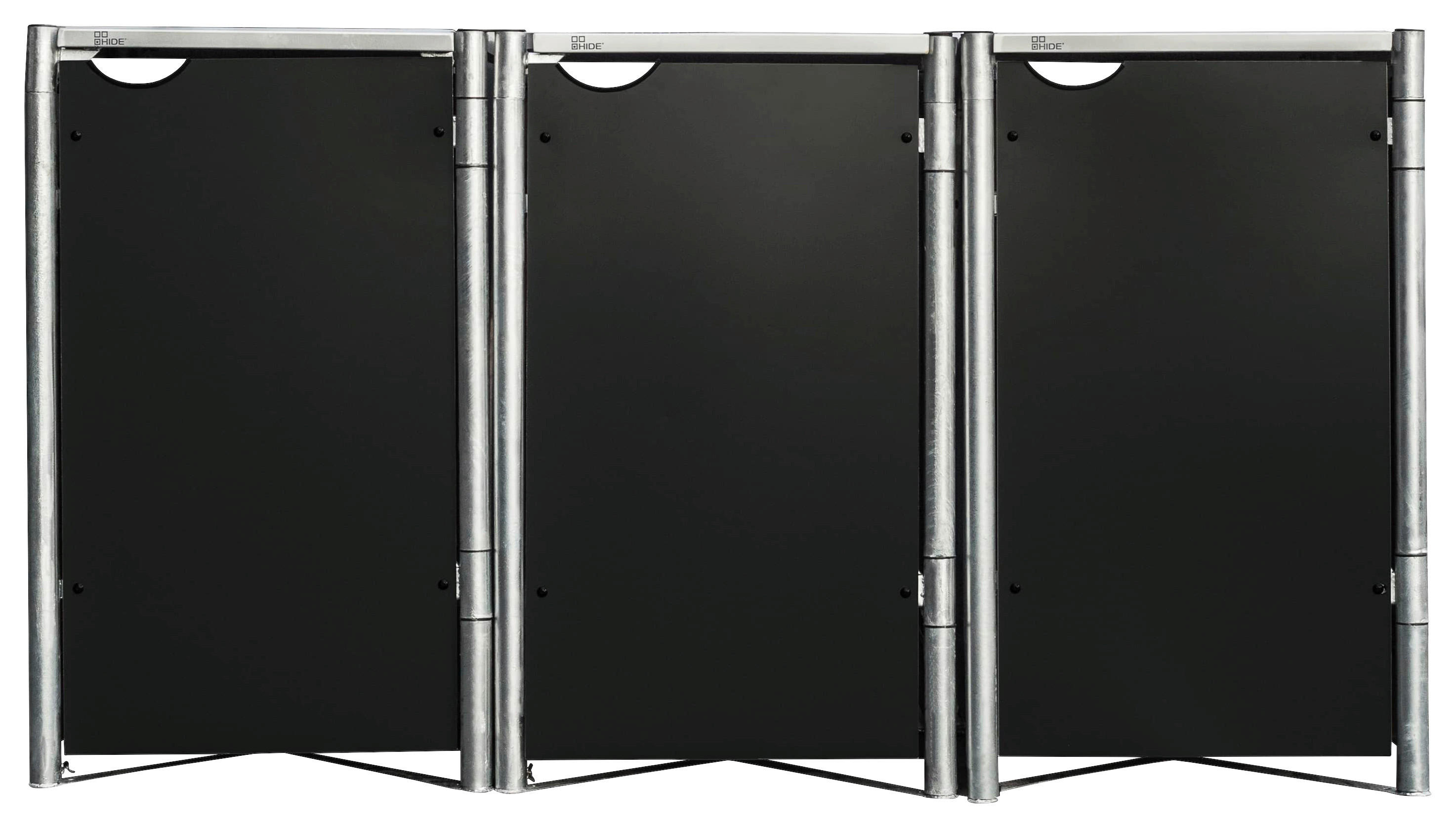 Hide Mülltonnenbox 3x 240 Liter schwarz B/H/T: ca. 209x115x81 cm 3x 240 Liter - schwarz (209,00/115,00/81,00cm) - Hide