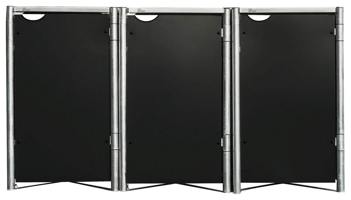 Hide Mülltonnenbox 3x 240 Liter schwarz B/H/T: ca. 209x115x81 cm 3x 240 Liter - schwarz (209,00/115,00/81,00cm) - Hide