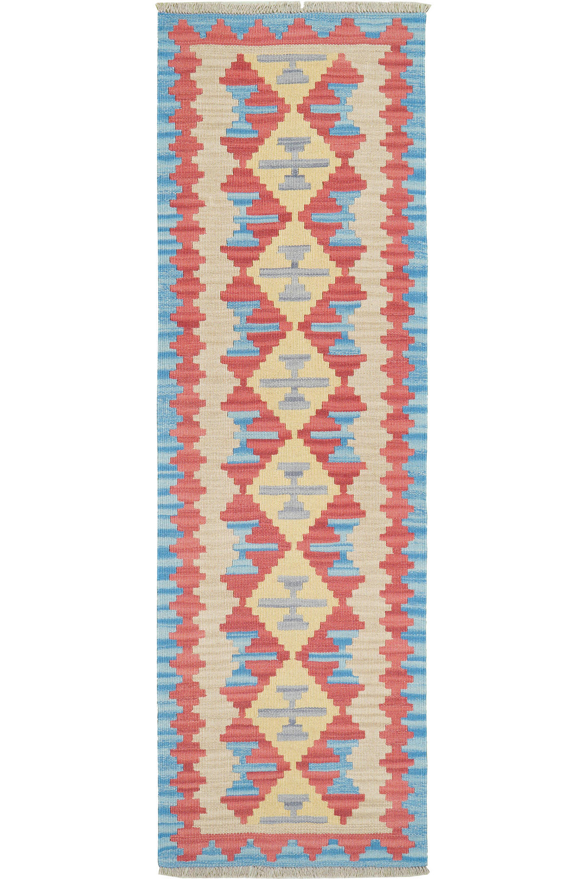 PersaTepp Teppich Kelim Gashgai rot B/H/L: ca. 58x1x189 cm Kelim Gashgai - beige/rot (189,00/58,00/1,00cm) - PersaTepp