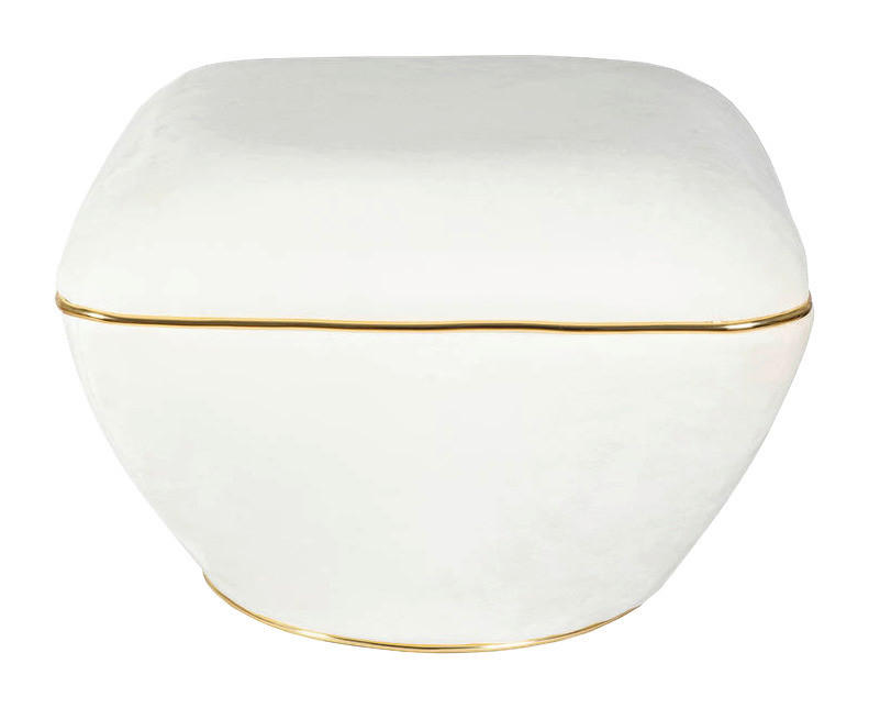 360 Living Hocker Contessa 100 elfenbein gold B/H/T: ca. 60x42,5x60 cm Contessa 100 - gold/elfenbein (60,00/42,50/60,00cm) - 360 Living