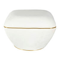 360 Living Hocker Contessa 100 elfenbein gold B/H/T: ca. 60x42,5x60 cm Contessa 100 - gold/elfenbein (60,00/42,50/60,00cm) - 360 Living