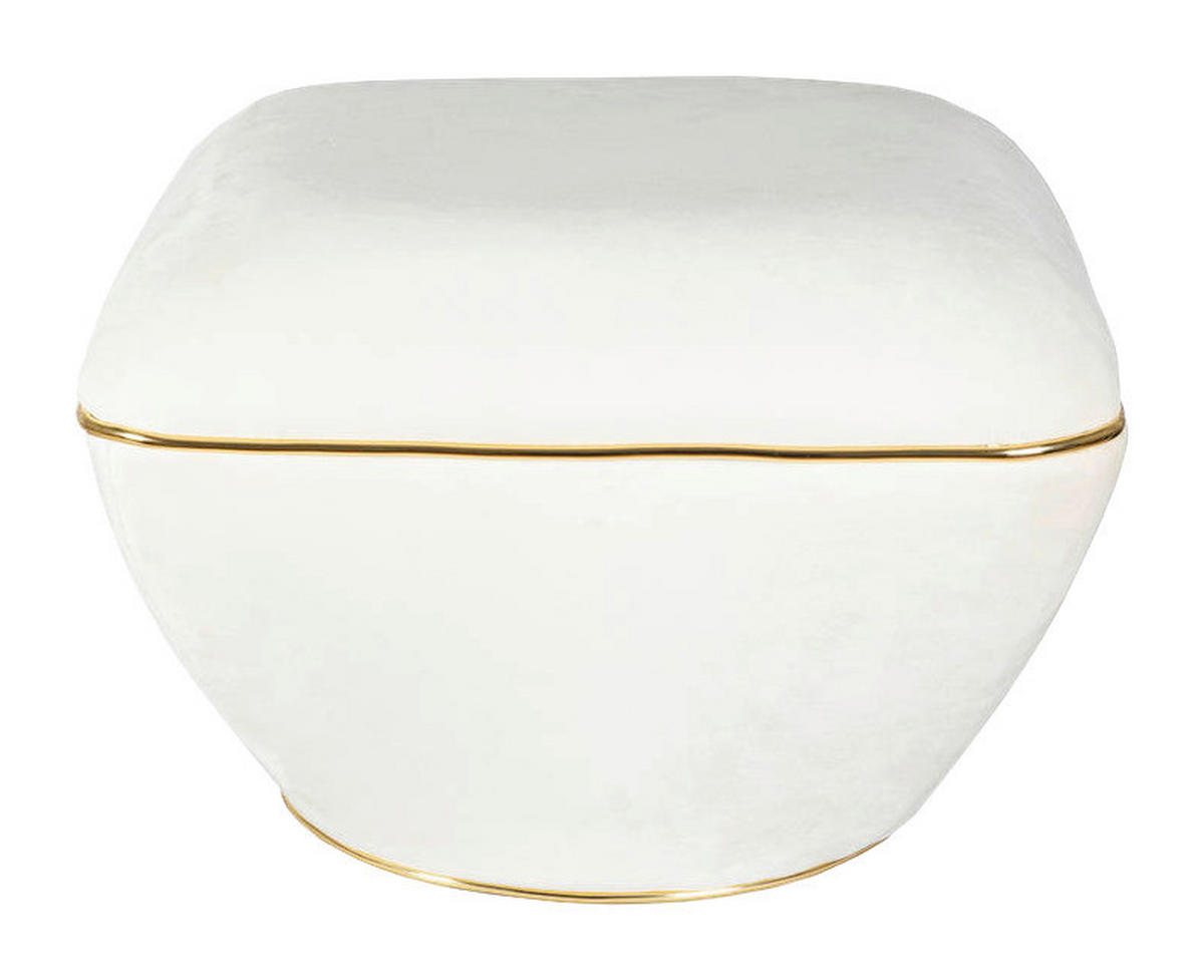 360 Living Hocker Contessa 100 elfenbein gold B/H/T: ca. 60x42,5x60 cm Contessa 100 - gold/elfenbein (60,00/42,50/60,00cm) - 360 Living