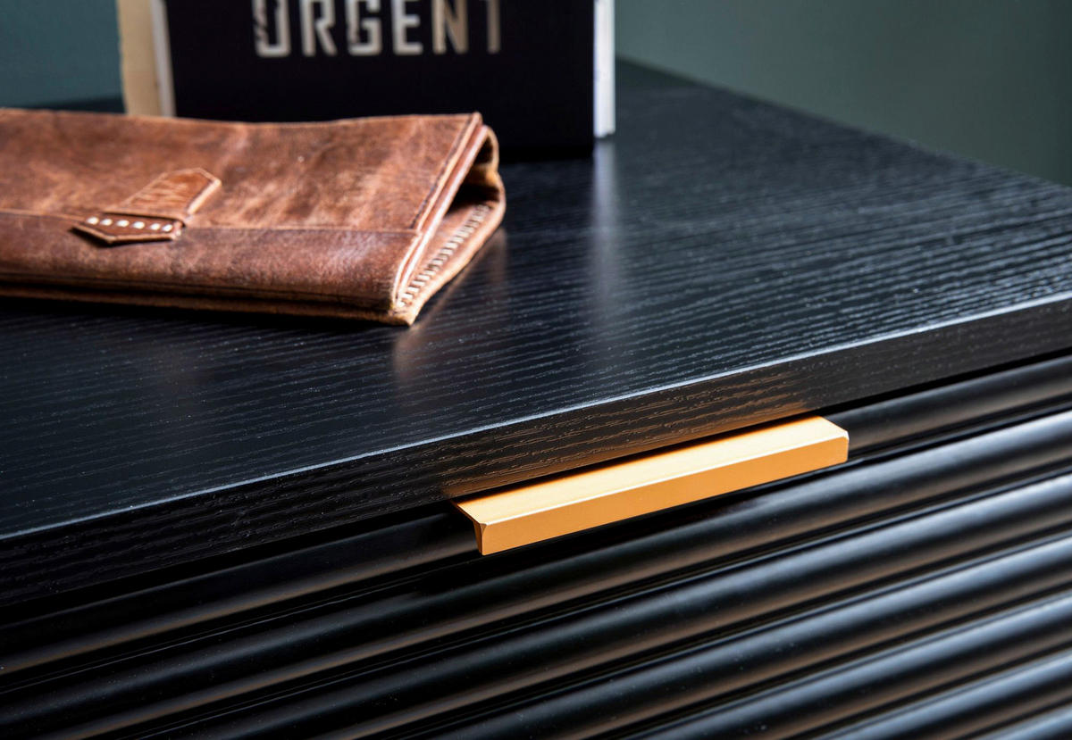 Sideboard schwarz B/H/T: ca. 77x97x40 cm Sideboard - schwarz (77,00/97,00/40,00cm) - Wohnling