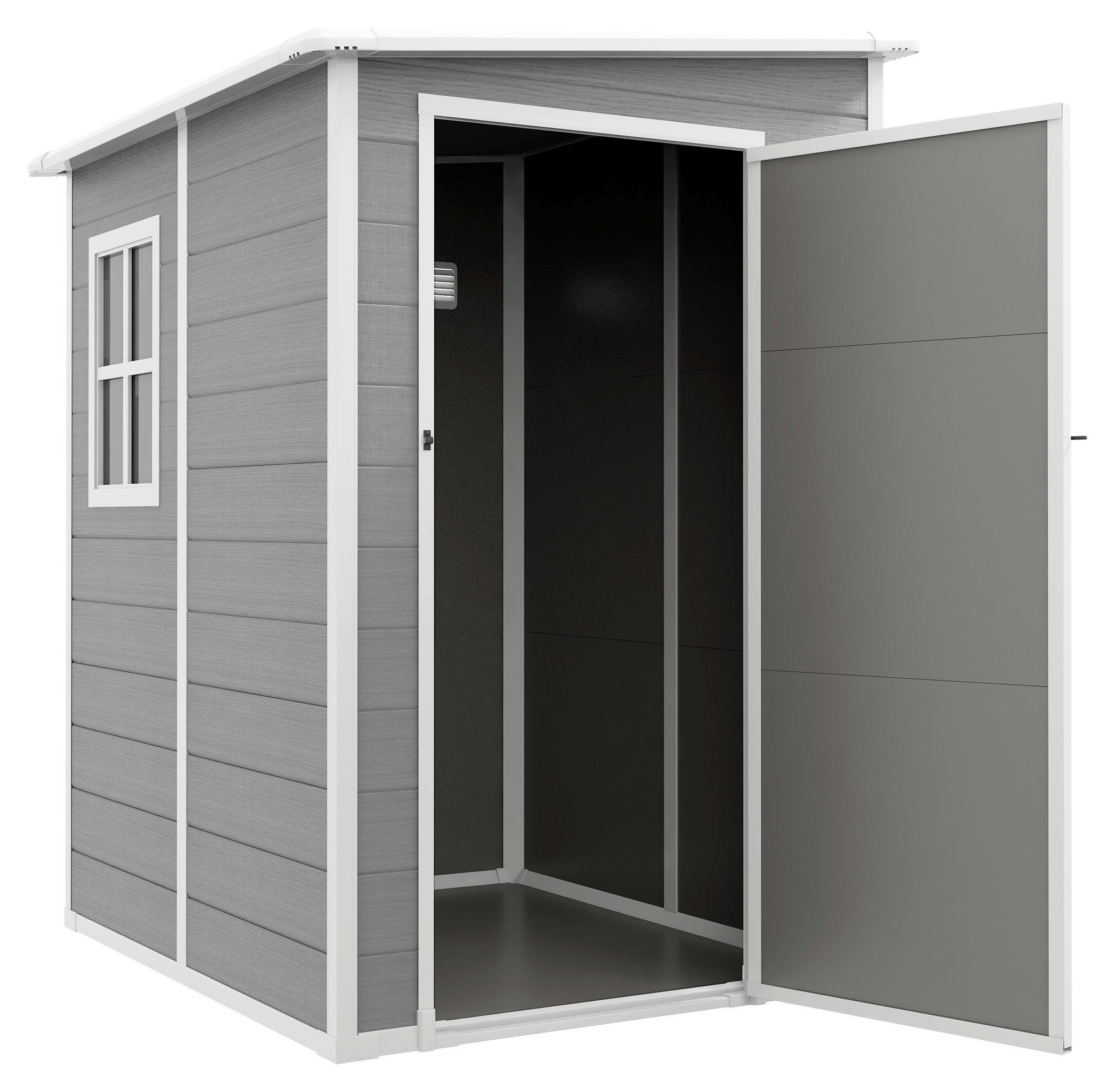 Outsunny Gartenhaus grau Kunststoff B/H/L: ca. 149x192x122 cm Gartenhaus - grau (122,00/149,00/192,00cm) - Outsunny