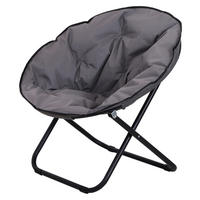 Outsunny Campingstuhl grau Polyester B/H/L: ca. 80x75x80 cm Campingstuhl - grau (80,00/80,00/75,00cm) - Outsunny