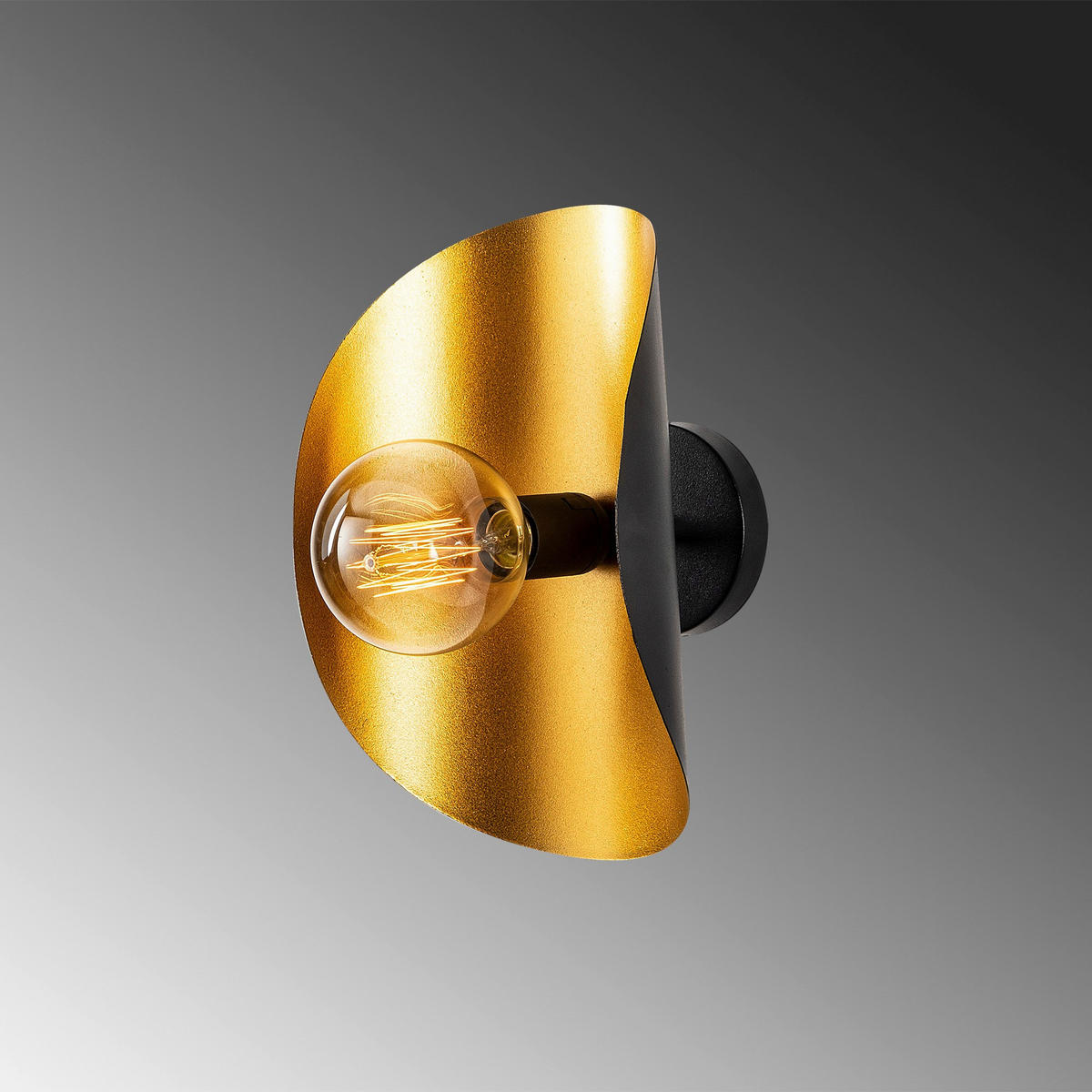 Opviq Wandleuchte Sivani gold schwarz Metall B/H/T/L: ca. 13x30x13x17 cm E27 1 Brennstellen Sivani - gold/schwarz (17,00/13,00/30,00cm) - Opviq