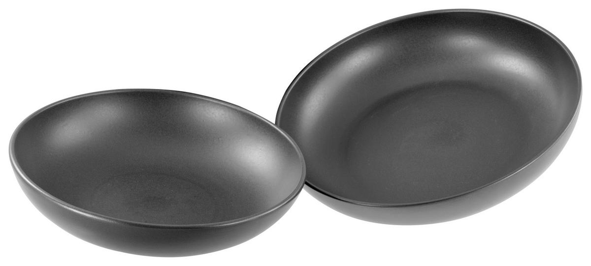 CreaTable Cappuccino-Set Uno schwarz Steinzeug B/H/L: ca. 39,4x38,7x39,4 cm Uno - schwarz (39,40/39,40/38,70cm) - CreaTable