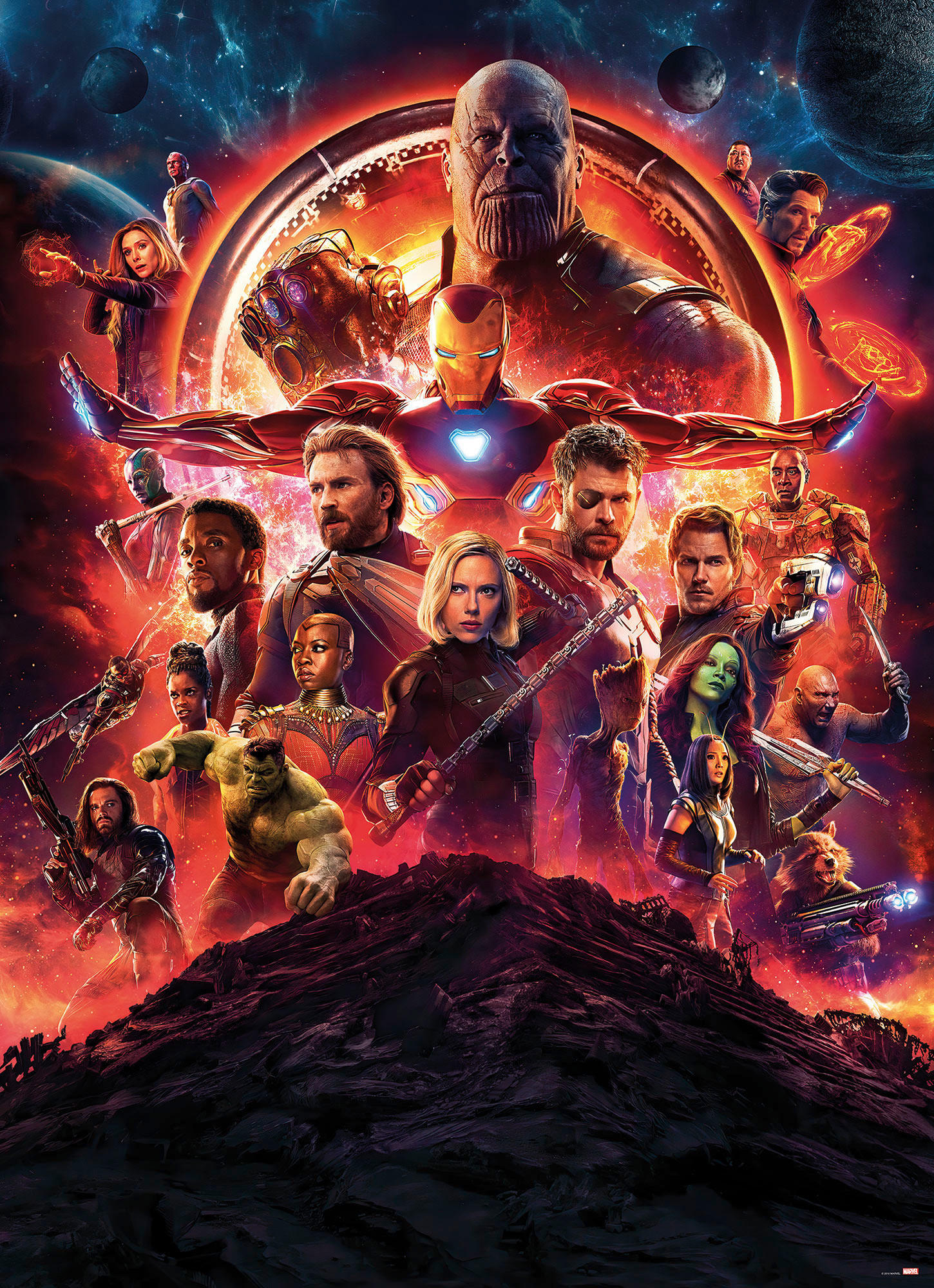 Komar Fototapete Avengers Infinity War Movie Poster B/H: ca. 184x254 cm Avengers Infinity War Movie Poster - (184,00/254,00cm) - Komar