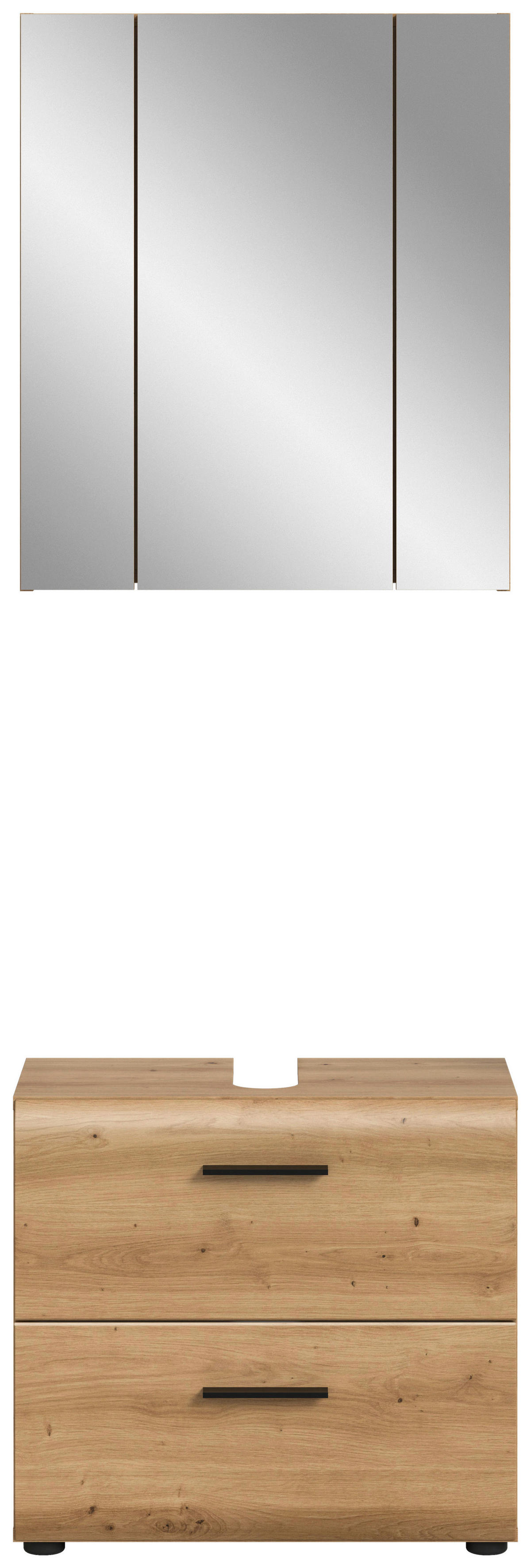Badezimmer-Set Ice Artisan Oak Nachbildung B/H/T: ca. 60x185x30 cm Ice - (60,00/185,00/30,00cm) - xonox.home
