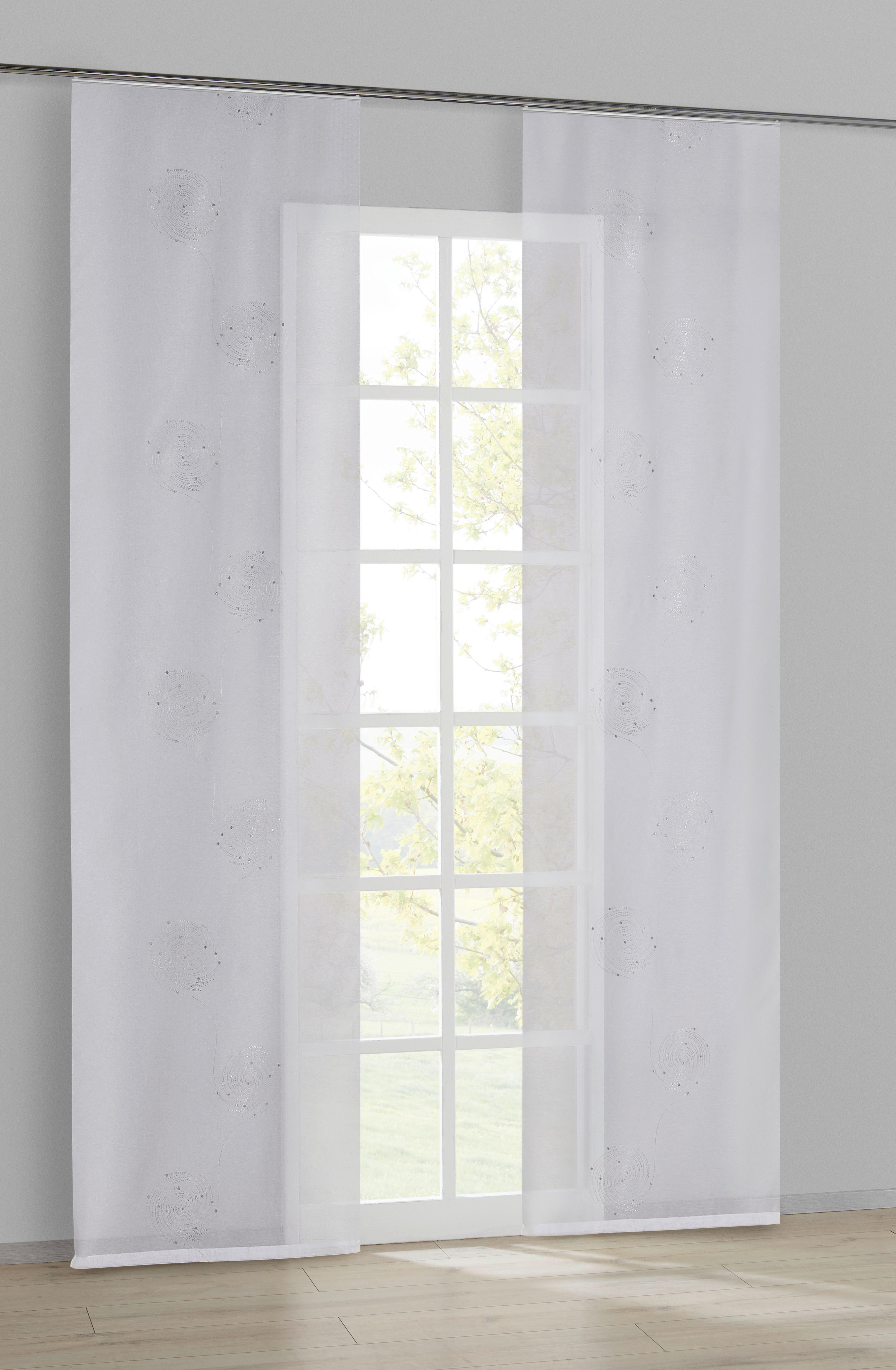 Schiebevorhang Sofia silber B/L: ca. 60x245 cm Sofia - silber (60,00/245,00cm) - POCOline