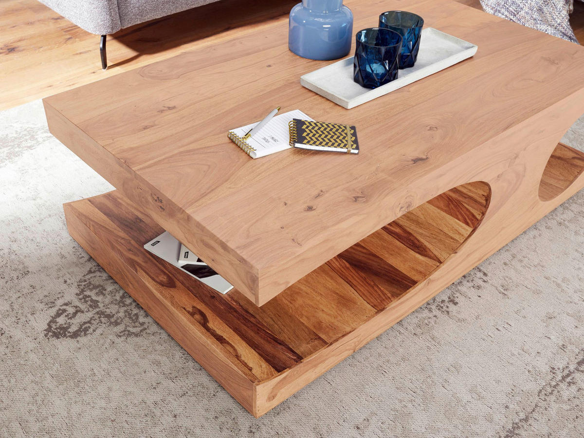 Couchtisch braun B/H/T: ca. 118x38x70 cm Couchtisch - braun (118,00/38,00/70,00cm) - Wohnling