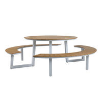 AXI Outdoor Living Picknicktisch Taco weiß Kunststoff B/H/L: ca. 239x75x239 cm Taco - braun/weiß (239,00/239,00/75,00cm) - AXI Outdoor Living