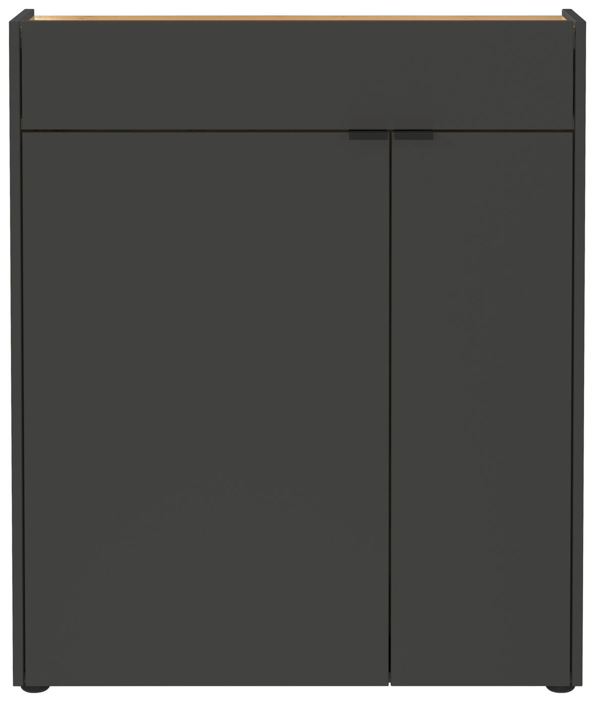 Garderobenset 9952-549 Eiche Navarra Nachbildung Graphit Optik B/H/T: ca. 82x200x22 cm 9952-549 - Eiche/Graphit (82,00/200,00/22,00cm) - Germania