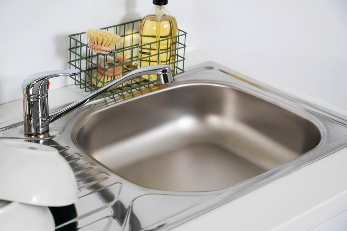 Respekta Küchenblock Amanda weiß B/H/T: ca. 220x200x60 cm Amanda - weiß/Edelstahloptik (220,00/200,00/60,00cm) - Respekta