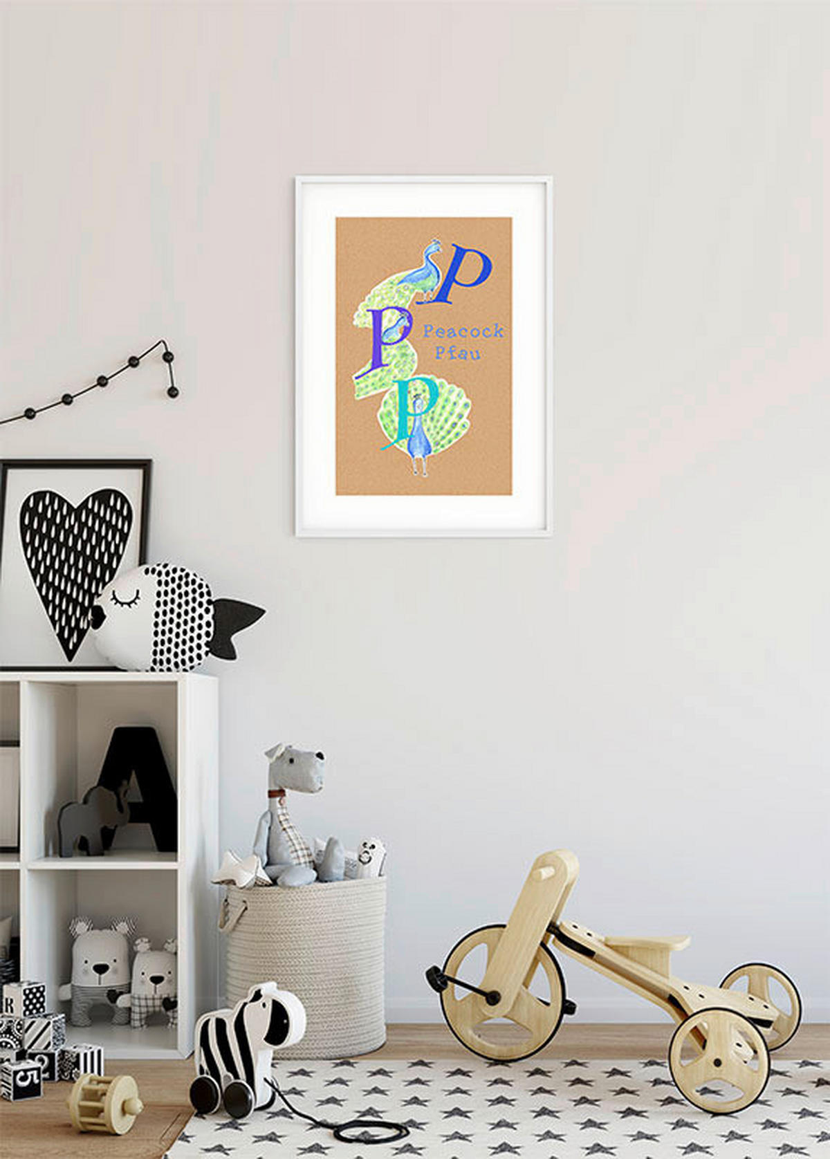 Komar Poster ABC Animal P Buchstaben B/L: ca. 30x40 cm ABC Animal P - (30,00/40,00cm) - Komar