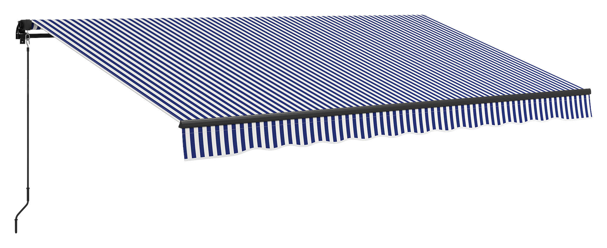 Markise weiß B/H: ca. 300x396 cm Markise - blau/weiß (300,00/396,00cm) - Outsunny