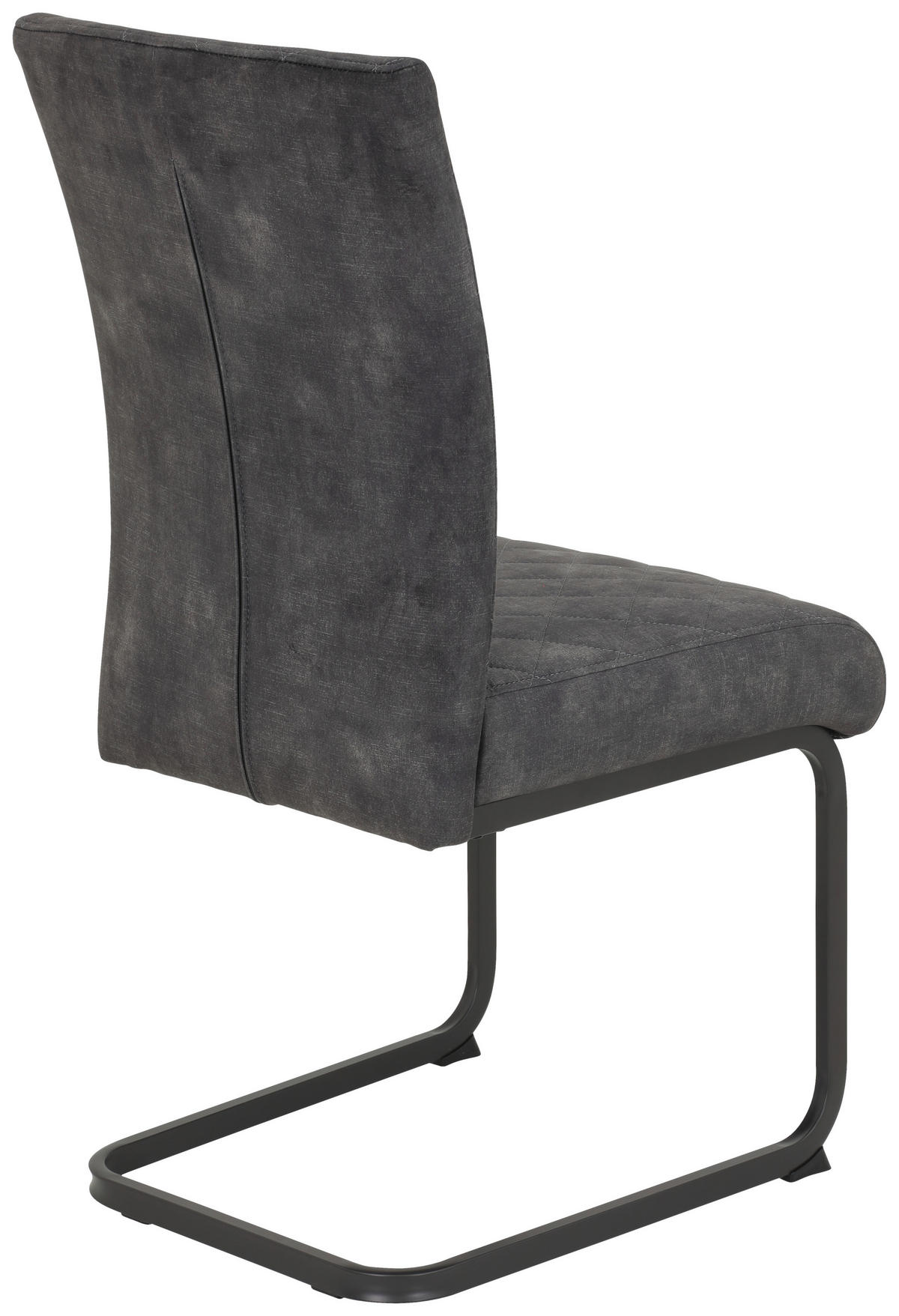 Schwingstuhl Rachel I, 4er-Set anthrazit Microfaser B/H/T: ca. 46x96x60 cm Rachel I, 4er-Set - anthrazit (46,00/96,00/60,00cm) - Hela