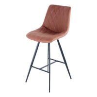Barhocker Frances 400 2er braun Kunstleder B/H/T: ca. 47,5x107x57,5 cm Frances 400 2er - braun/schwarz (47,50/107,00/57,50cm) - 360 Living