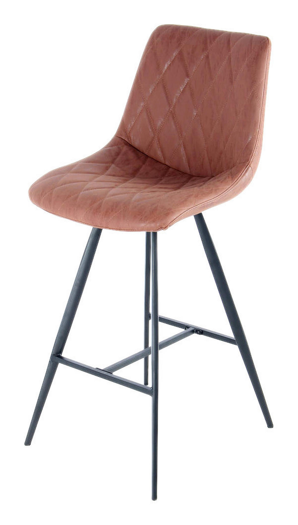 Barhocker Frances 400 2er braun Kunstleder B/H/T: ca. 47,5x107x57,5 cm Frances 400 2er - braun/schwarz (47,50/107,00/57,50cm) - 360 Living