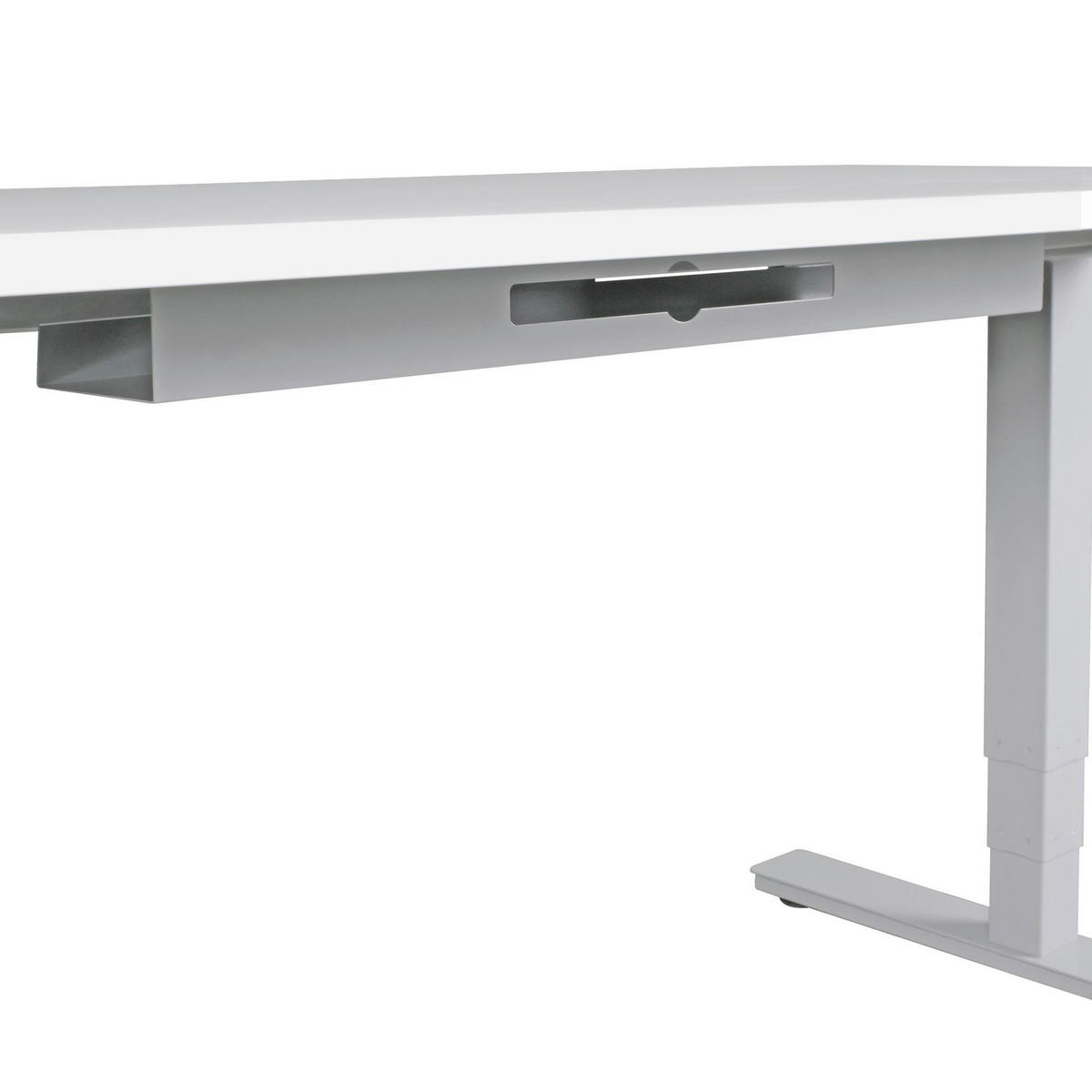 Zubehör silber Metall B/H/T: ca. 80x7x13 cm Kabelkanal Schreibtisch - silber (80,00/7,00/13,00cm) - Amstyle