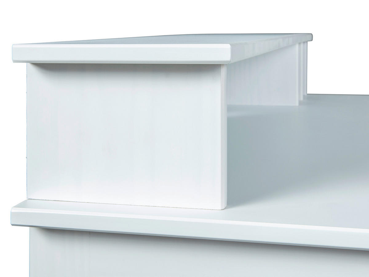 Schreibtisch Hilda weiß B/H/T: ca. 110x76x69 cm Hilda - weiß (110,00/76,00/69,00cm) - Inter Link