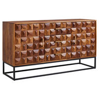 Sideboard rosenholz Nachbildung B/H/T: ca. 145x81x45 cm Sideboard - rosenholz (145,00/81,00/45,00cm) - Wohnling