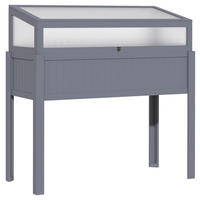Outsunny Hochbeet grau Holz B/H/L: ca. 54x122x120 cm Hochbeet - grau (120,00/54,00/122,00cm) - Outsunny