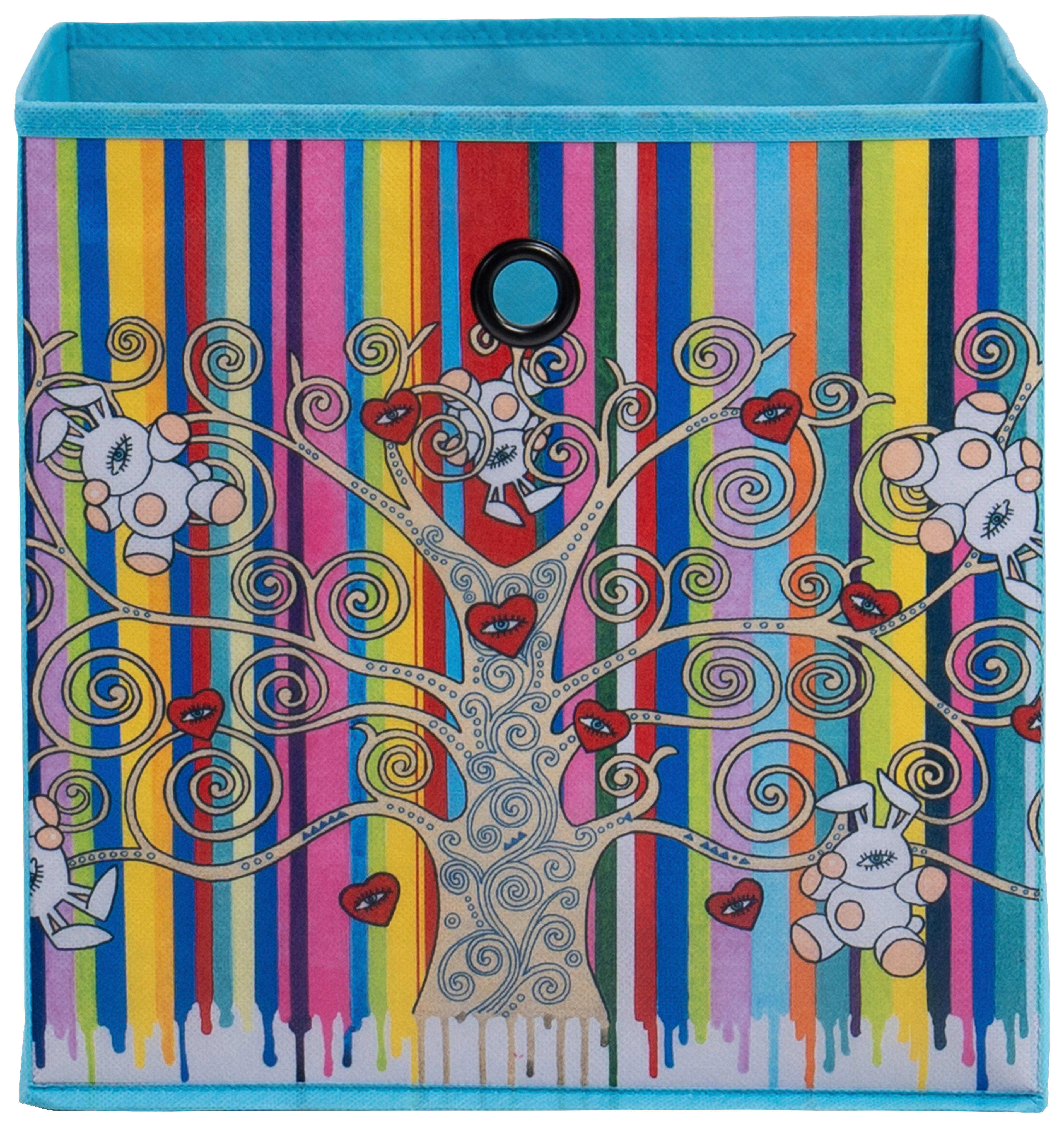 Thumbnail - Stoffbox Stoffbox türkis B/H/T: ca. 32x32x32 cm