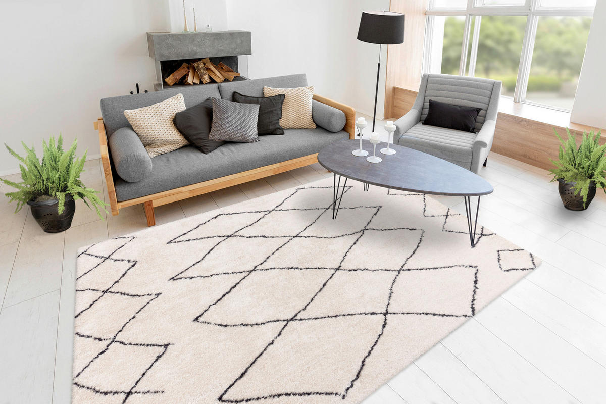 360Living Teppich elfenbein B/L: ca. 80x150 cm Teppich_Orlando 400 80 x 150cm - elfenbein (80,00/150,00cm) - 360Living